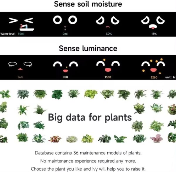 Smart Planter Pot with LCD, Wi-Fi & Self-Watering Pot - Image 6