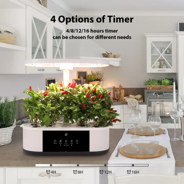 12-Pod Hydroponic System with LED Grow Lights - Image 6