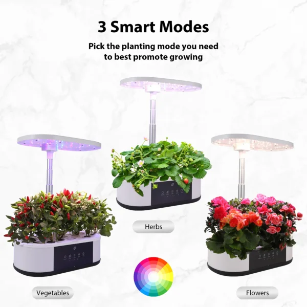 12-Pod Hydroponic System with LED Grow Lights - Image 3