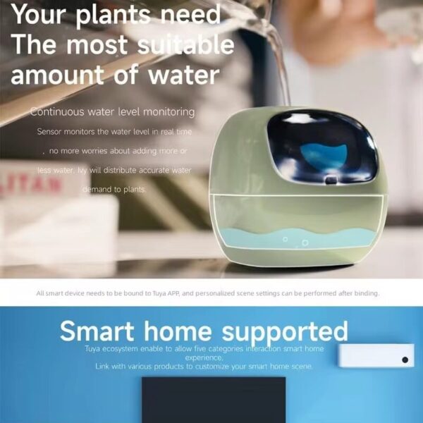 Smart Planter Pot with LCD, Wi-Fi & Self-Watering Pot - Image 4