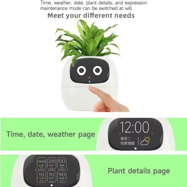Smart Planter Pot with LCD, Wi-Fi & Self-Watering Pot - Image 5