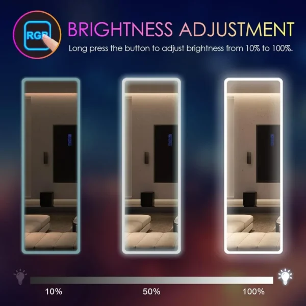 LED Full Length Mirror with 7 Color Modes - Image 4