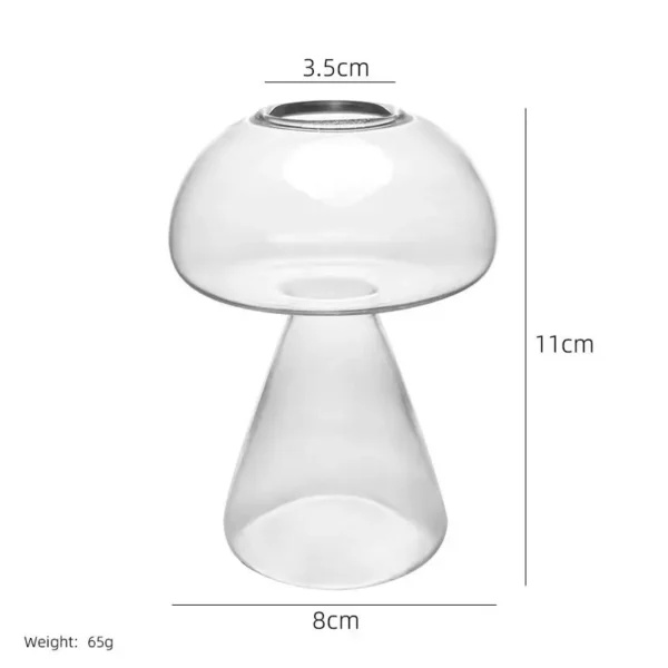 Mushroom Glass Vase Hydroponic Plant Decor - Image 13