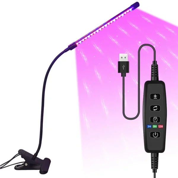 LED Grow Light with Adjustable Arms & Timer - Image 8