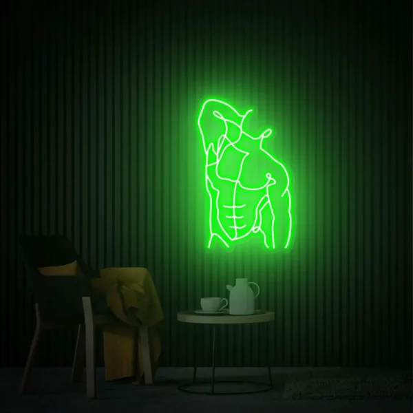 Male Body Neon Sign – Modern LED Art - Image 7