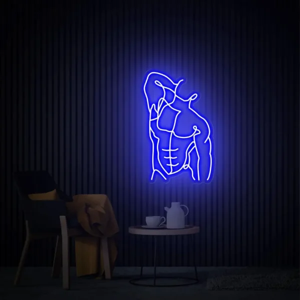 Male Body Neon Sign – Modern LED Art - Image 2