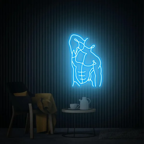 Male Body Neon Sign – Modern LED Art - Image 3