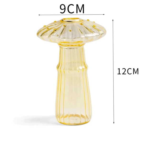Mushroom Glass Vase Hydroponic Plant Decor - Image 14