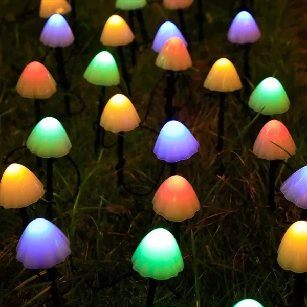 10 LED Solar Mushroom Garden Lights - Image 8