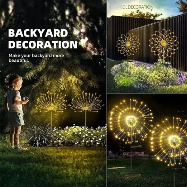 Outdoor Solar Firework LED Garden Decor - Image 7