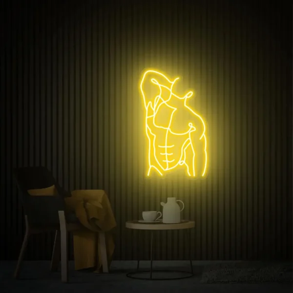 Male Body Neon Sign – Modern LED Art - Image 6