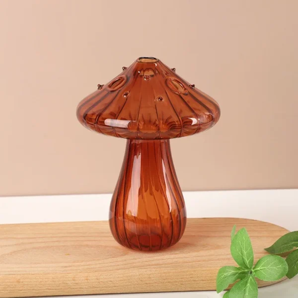 Mushroom Glass Vase Hydroponic Plant Decor - Image 5