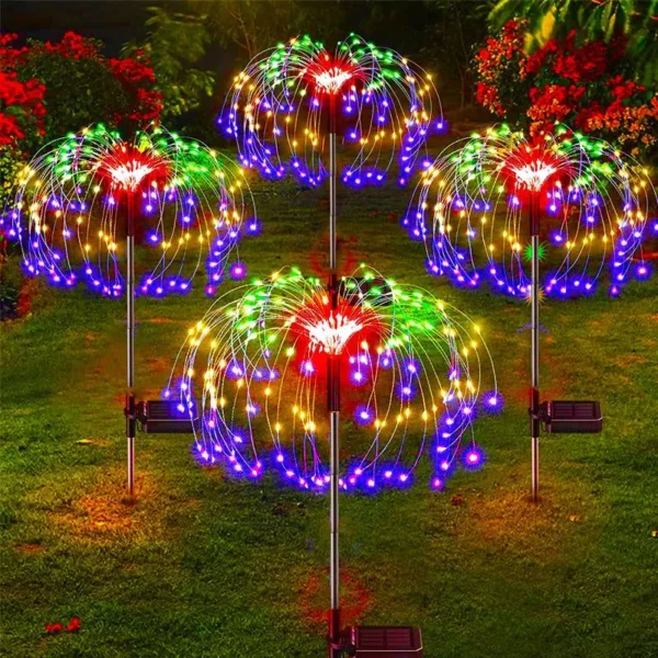 Outdoor Solar Firework LED Garden Decor - Image 2