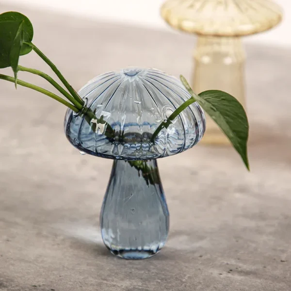 Mushroom Glass Vase Hydroponic Plant Decor - Image 10