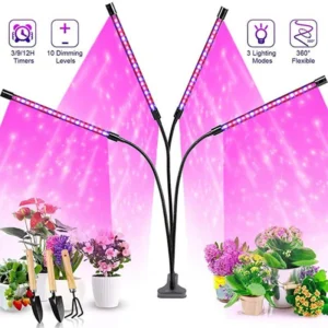 LED Grow Light with Adjustable Arms & Timer