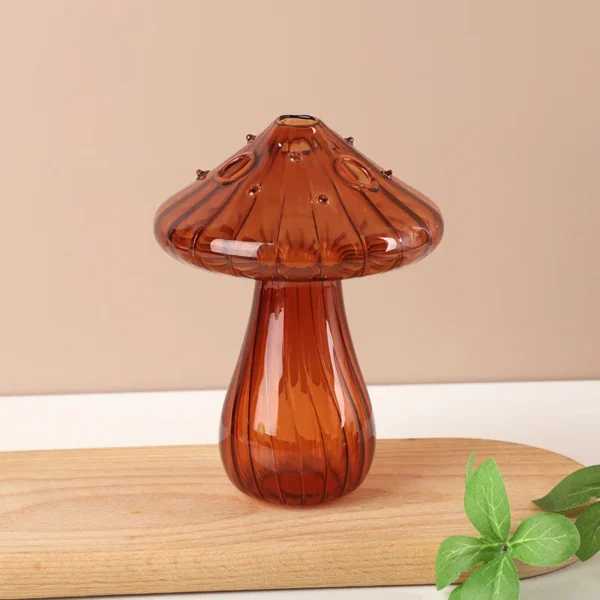 Mushroom Glass Vase Hydroponic Plant Decor - Image 8