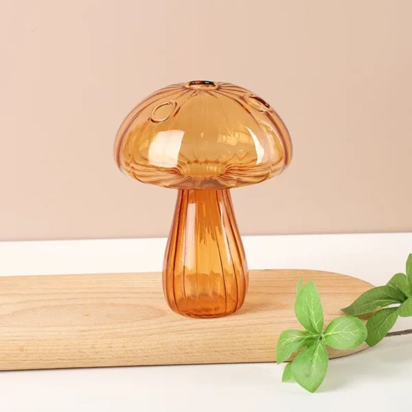Mushroom Glass Vase Hydroponic Plant Decor - Image 4
