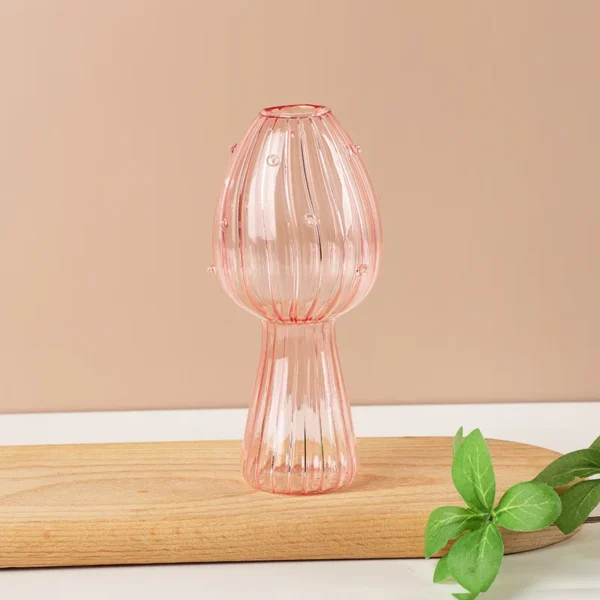 Mushroom Glass Vase Hydroponic Plant Decor - Image 12