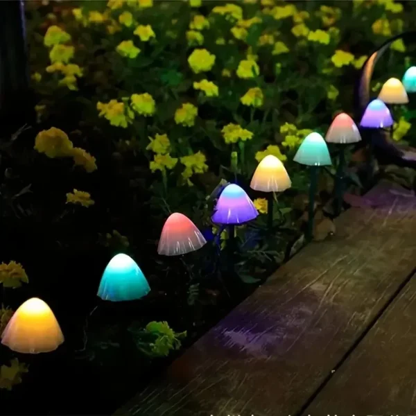10 LED Solar Mushroom Garden Lights - Image 2