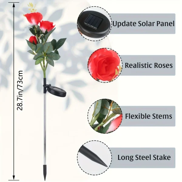 Solar LED Rose Garden Lights - Image 3