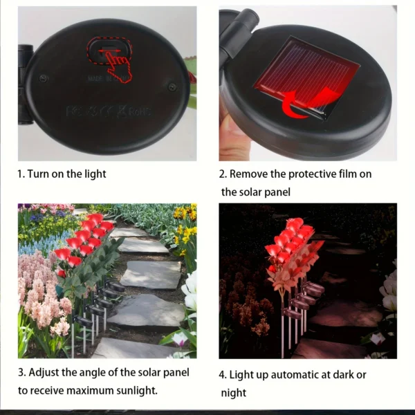 Solar LED Rose Garden Lights - Image 5