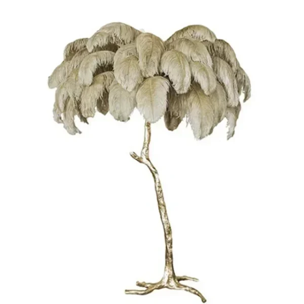Designer Feather Floor Lamp with Ostrich Shade - Image 13