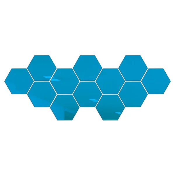 12PCs/Set DIY 3D Mirror Wall Sticker Hexagon Home Decor Mirror Decor Stickers Art Wall Bedroom Decoration Self-adhesive Stickers - Image 7