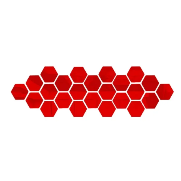 12PCs/Set DIY 3D Mirror Wall Sticker Hexagon Home Decor Mirror Decor Stickers Art Wall Bedroom Decoration Self-adhesive Stickers - Image 9
