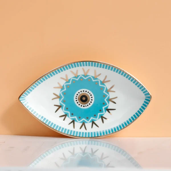 Trinket Dish Ring Dish Ceramic Evil Eye Trinket Plate Cute Decor Jewelry Tray  Gift Dish - Image 7
