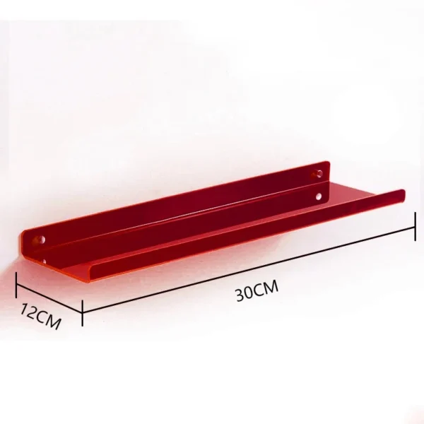Color Acrylic Wall Mounted Storage Rack Modern Bathroom Living Room Shelves Free Punching Wall Shelf Home Decorative Shelves - Image 12
