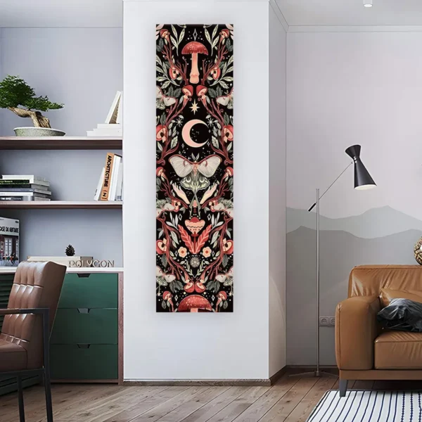 Floral & Plants Chart Vertical Tapestry Mushrooms Wall Hanging Reference llustrative Botanical Art Tapestry Flowers Home Decor - Image 8
