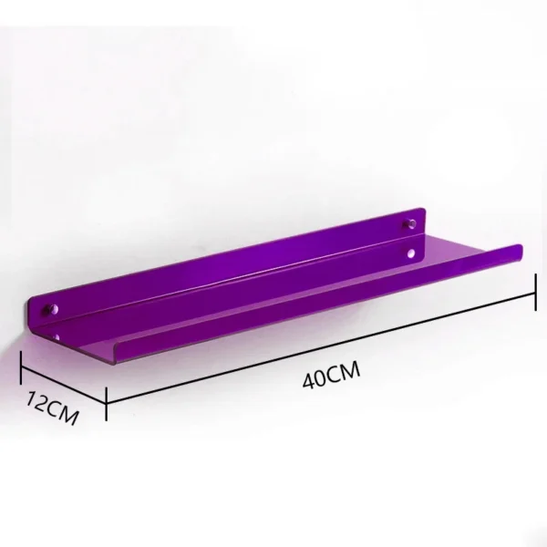 Color Acrylic Wall Mounted Storage Rack Modern Bathroom Living Room Shelves Free Punching Wall Shelf Home Decorative Shelves - Image 32