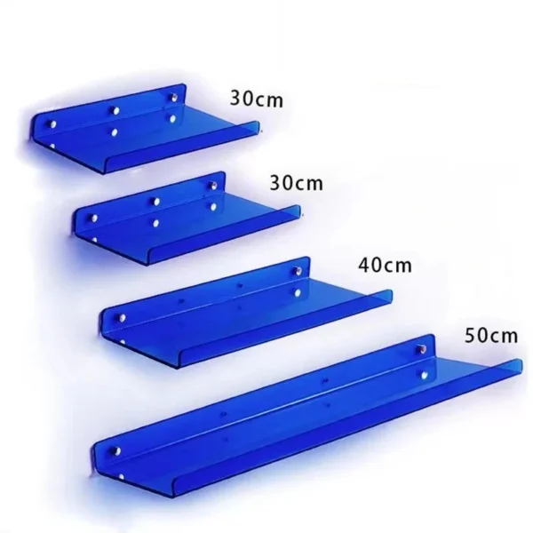 Color Acrylic Wall Mounted Storage Rack Modern Bathroom Living Room Shelves Free Punching Wall Shelf Home Decorative Shelves - Image 42