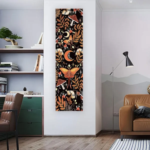 Floral & Plants Chart Vertical Tapestry Mushrooms Wall Hanging Reference llustrative Botanical Art Tapestry Flowers Home Decor - Image 7