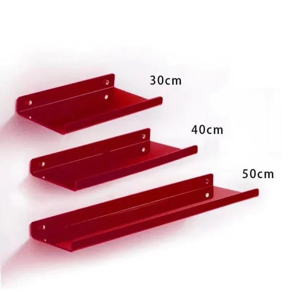 Color Acrylic Wall Mounted Storage Rack Modern Bathroom Living Room Shelves Free Punching Wall Shelf Home Decorative Shelves - Image 24