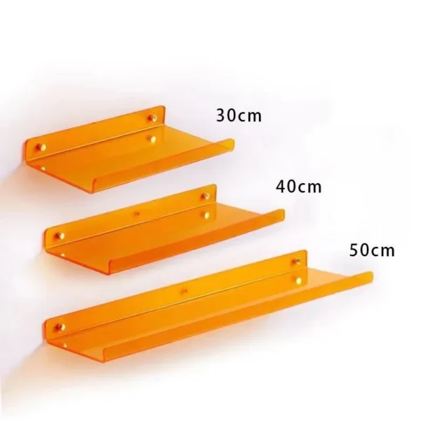 Color Acrylic Wall Mounted Storage Rack Modern Bathroom Living Room Shelves Free Punching Wall Shelf Home Decorative Shelves - Image 47