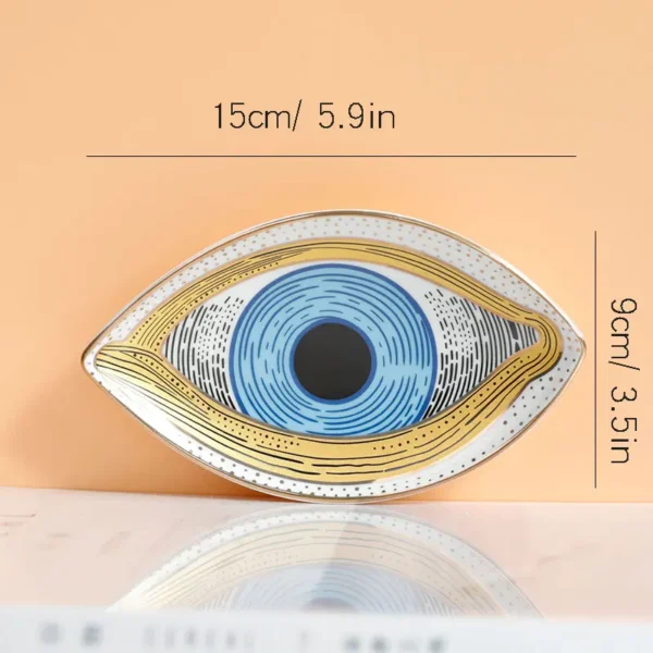 Trinket Dish Ring Dish Ceramic Evil Eye Trinket Plate Cute Decor Jewelry Tray  Gift Dish - Image 5