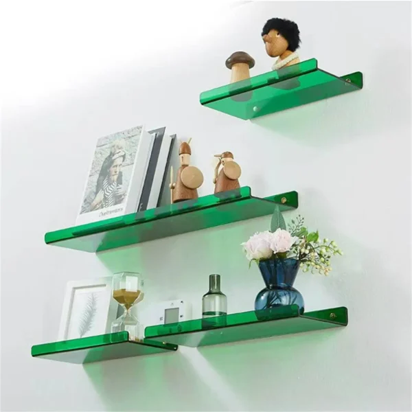 Color Acrylic Wall Mounted Storage Rack Modern Bathroom Living Room Shelves Free Punching Wall Shelf Home Decorative Shelves - Image 4