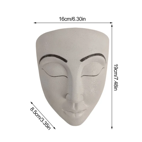 Creative Face Flower Pot Head Wall Planter Wall Mounted Planter Pot With Drainage Hole, Cute Plants Vase Garden Planter Pot - Image 11