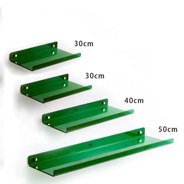 Color Acrylic Wall Mounted Storage Rack Modern Bathroom Living Room Shelves Free Punching Wall Shelf Home Decorative Shelves - Image 43