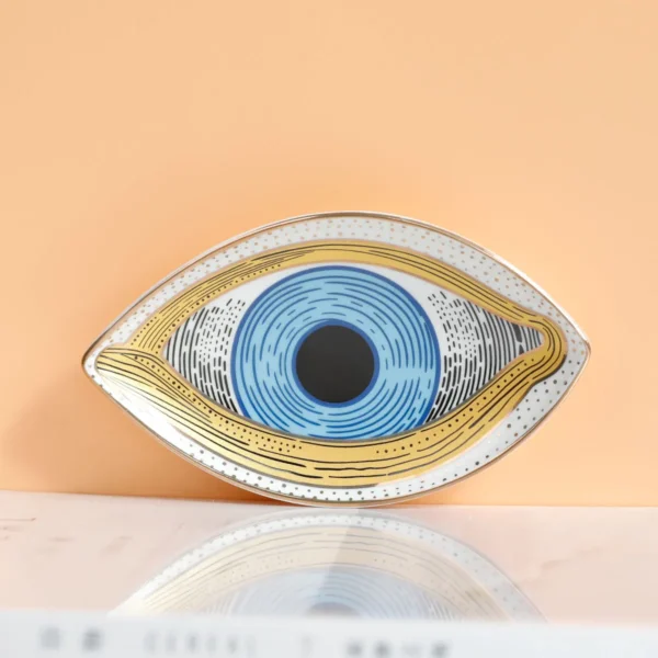 Trinket Dish Ring Dish Ceramic Evil Eye Trinket Plate Cute Decor Jewelry Tray  Gift Dish - Image 4