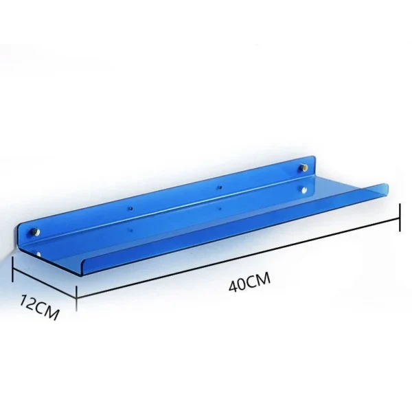 Color Acrylic Wall Mounted Storage Rack Modern Bathroom Living Room Shelves Free Punching Wall Shelf Home Decorative Shelves - Image 35