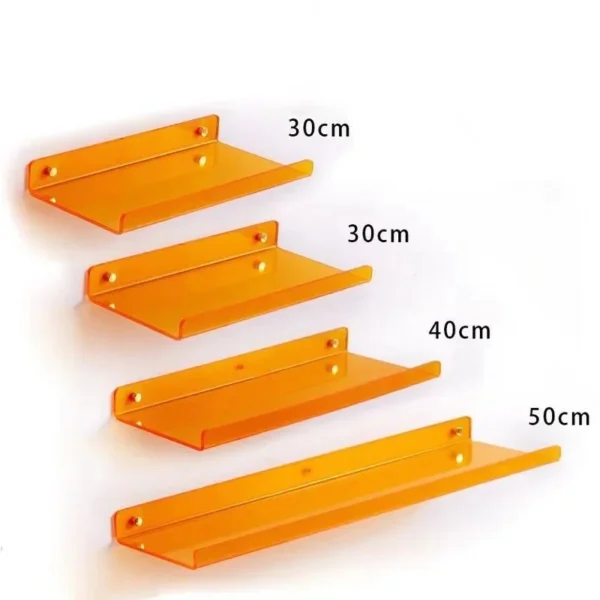 Color Acrylic Wall Mounted Storage Rack Modern Bathroom Living Room Shelves Free Punching Wall Shelf Home Decorative Shelves - Image 40