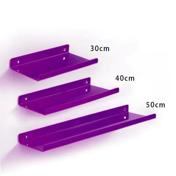 Color Acrylic Wall Mounted Storage Rack Modern Bathroom Living Room Shelves Free Punching Wall Shelf Home Decorative Shelves - Image 45