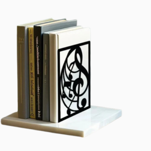 Musical Note Metal Bookends Shelf Decor