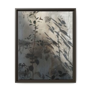 Botanical Shadow Study Canvas Print | Moody Nature Wall Art