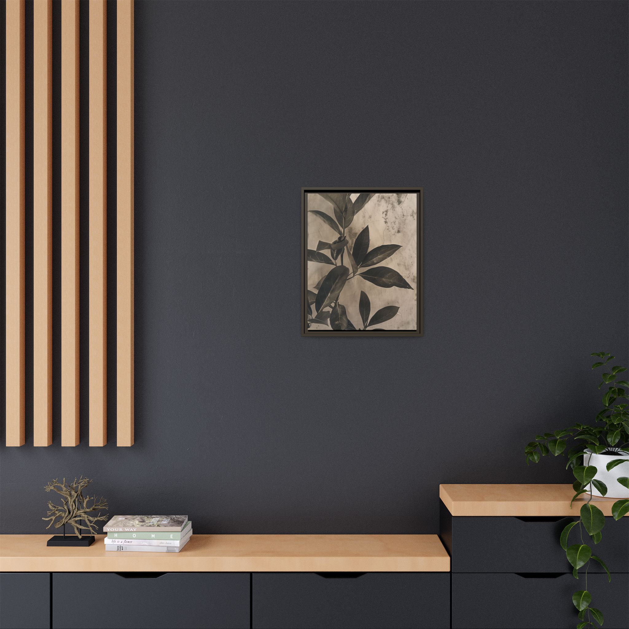 Muted Botanical Study I – Atmospheric Canvas Wall Art - Image 5