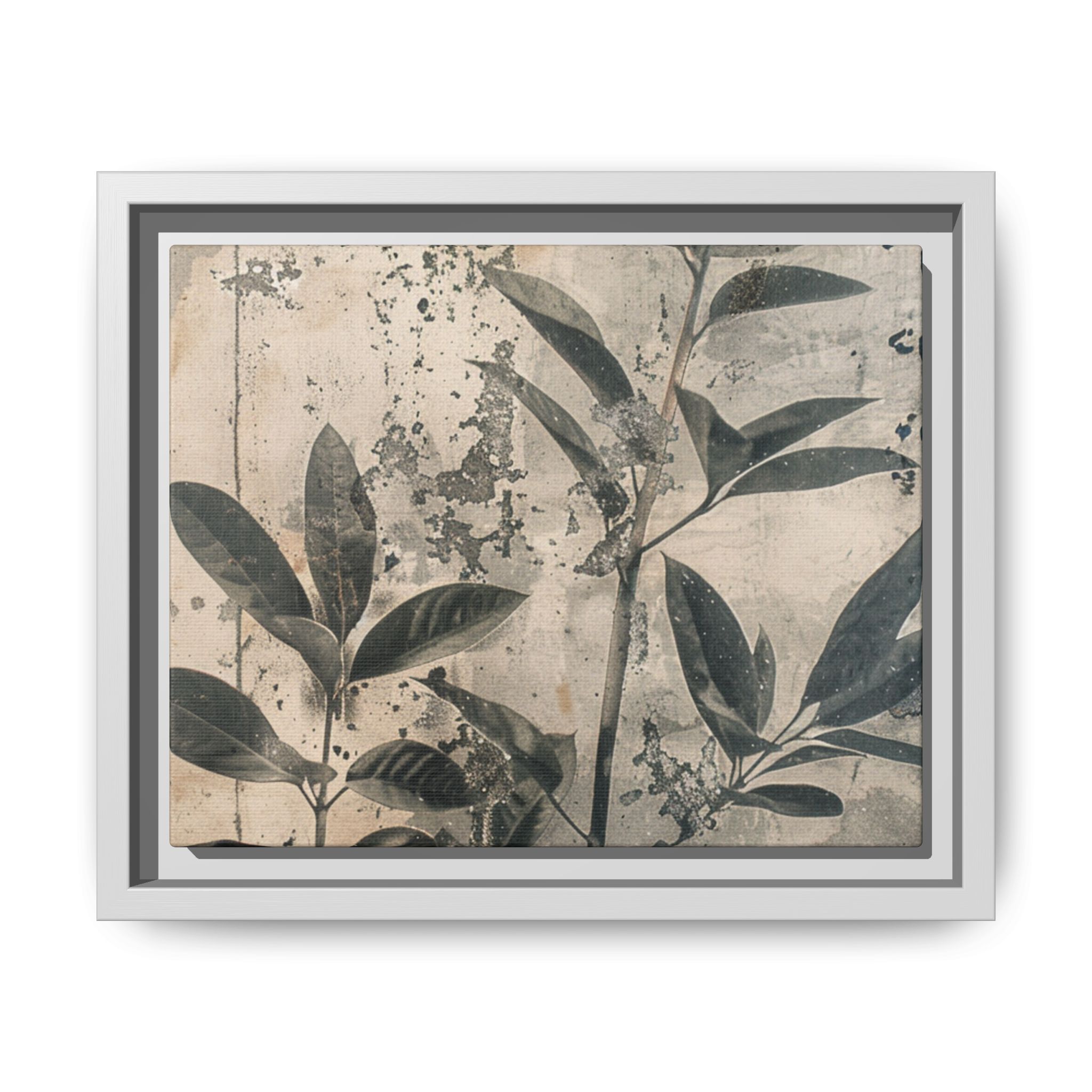 Framed Botanical Wall Art – Vintage Leaf Matte Canvas - Image 13