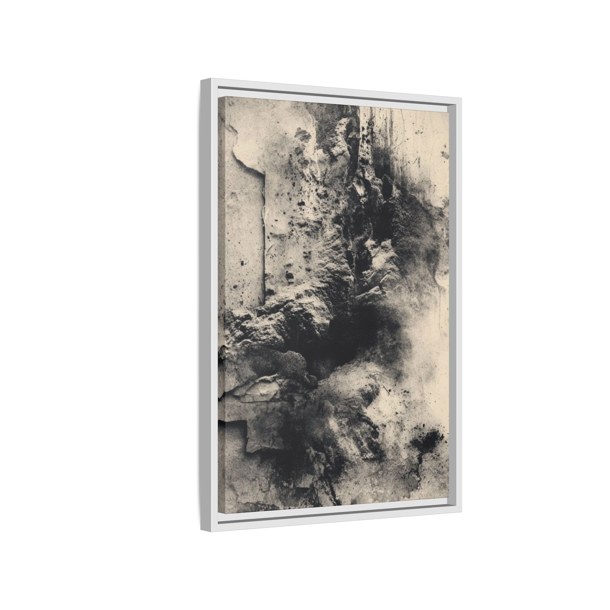 Black & Ivory Textured Abstract Canvas | Framed Neutral Wall Art - Image 30