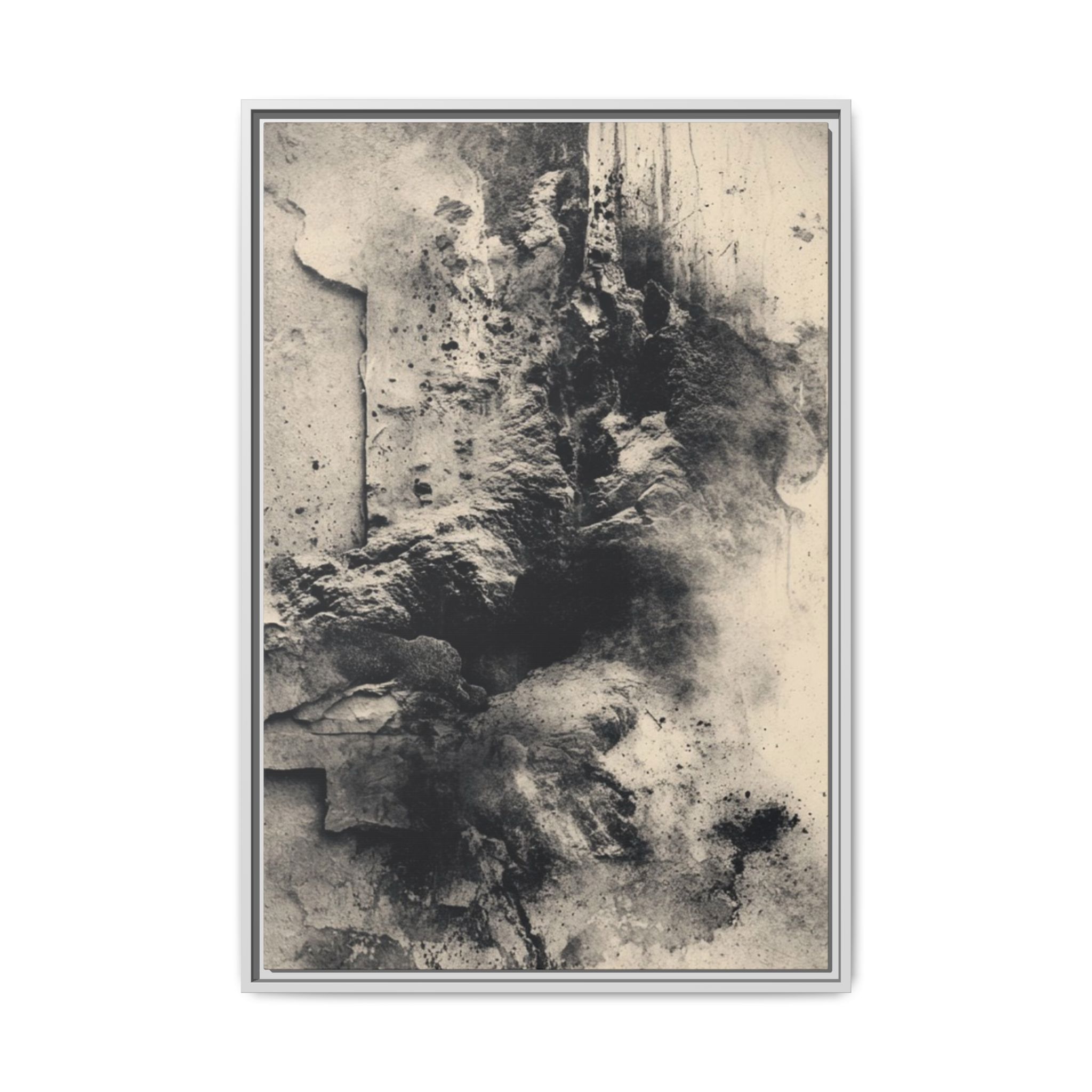 Black & Ivory Textured Abstract Canvas | Framed Neutral Wall Art - Image 45